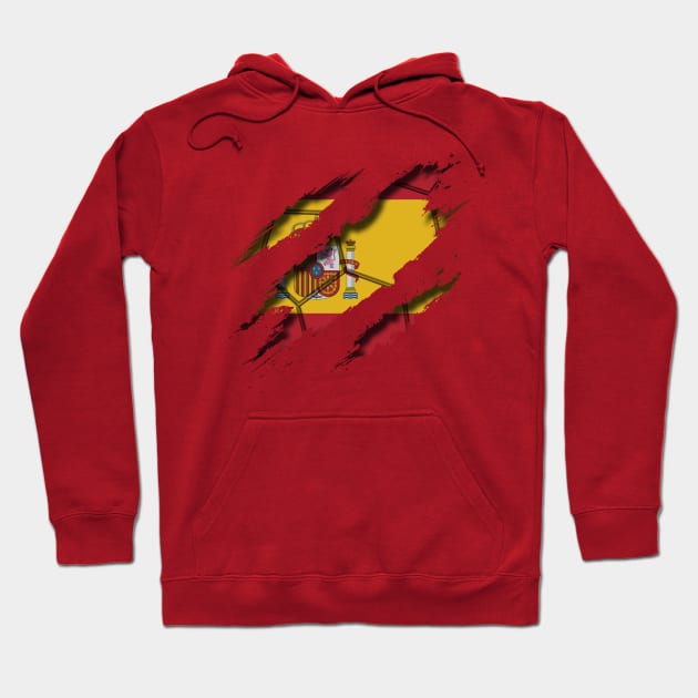 Spain Football Hoodie by blackcheetah